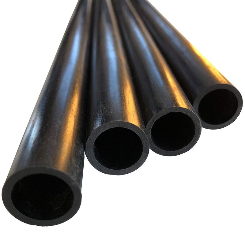 KARBXON – Carbon Fiber Tube - 6mm X 4mm x 1000mm – Pultruded Round Hollow Carbon Fiber rods Black Matte Finish - Pure Carbon Fibre Hollow Tube shafts - for RC Planes-Drones, Boat DIY Craft Projects - Image 1